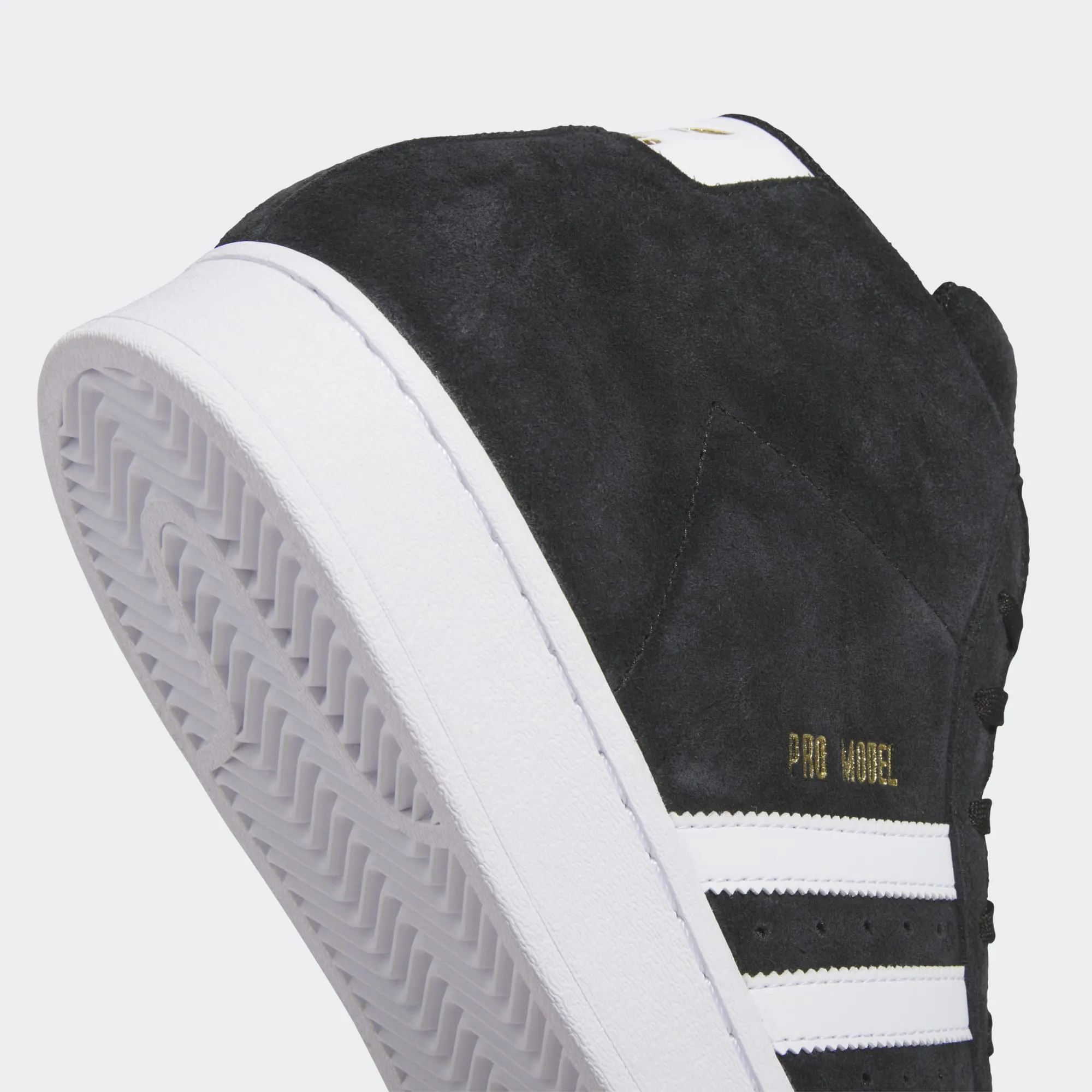Adidas Pro Model ADV Skateboard Shoe - Black/White/Gold Metallic