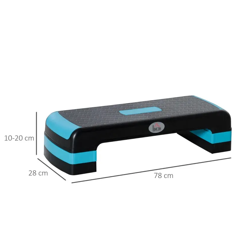 Adjustable Aerobic Step Board Set, 3 Heights, Nonslip Exercise Steppers