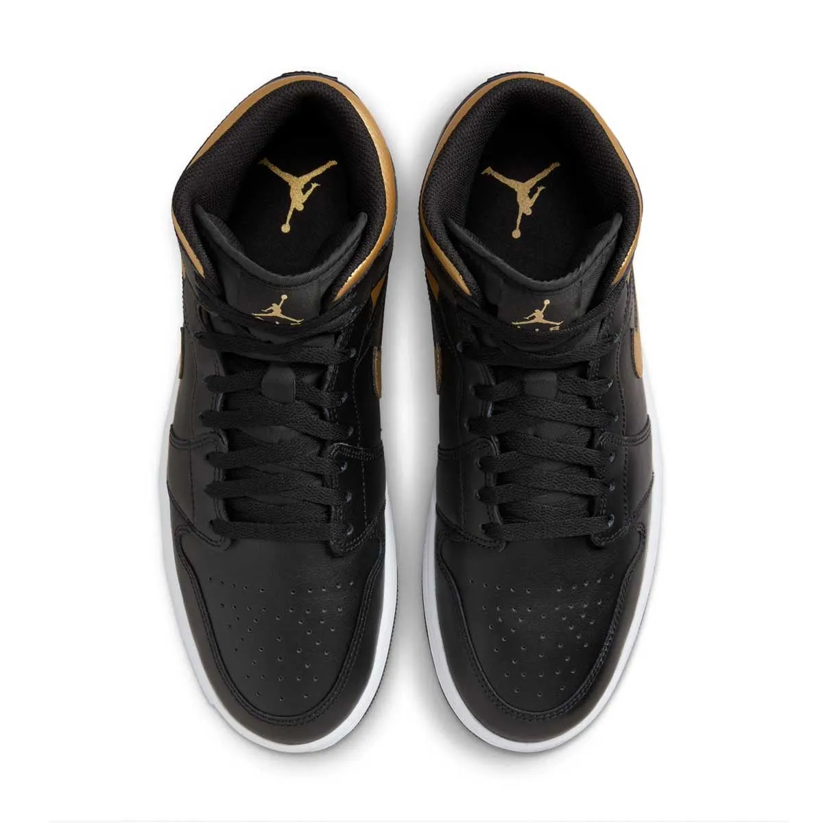 Air Jordan 1 Mid 'Black Metallic Gold'
