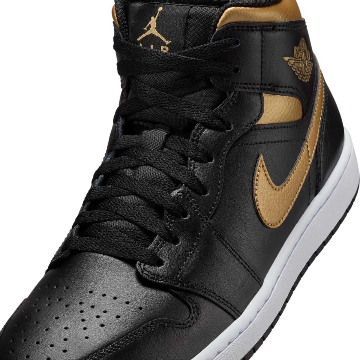 Air Jordan 1 Mid 'Black Metallic Gold'