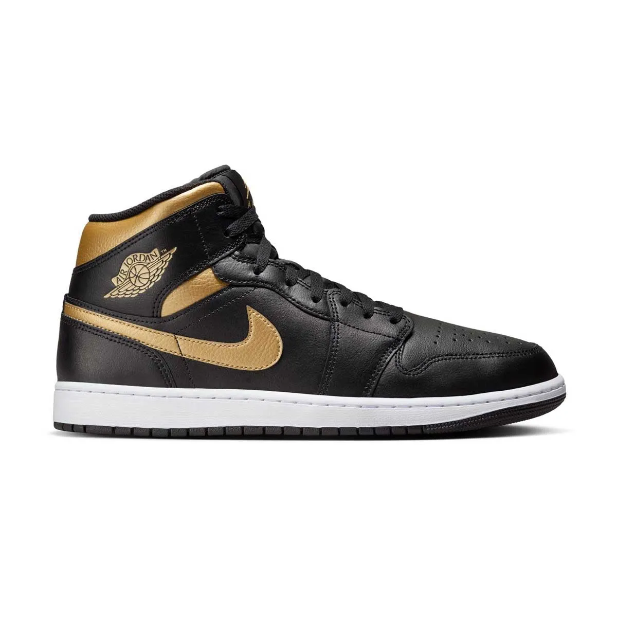 Air Jordan 1 Mid 'Black Metallic Gold'