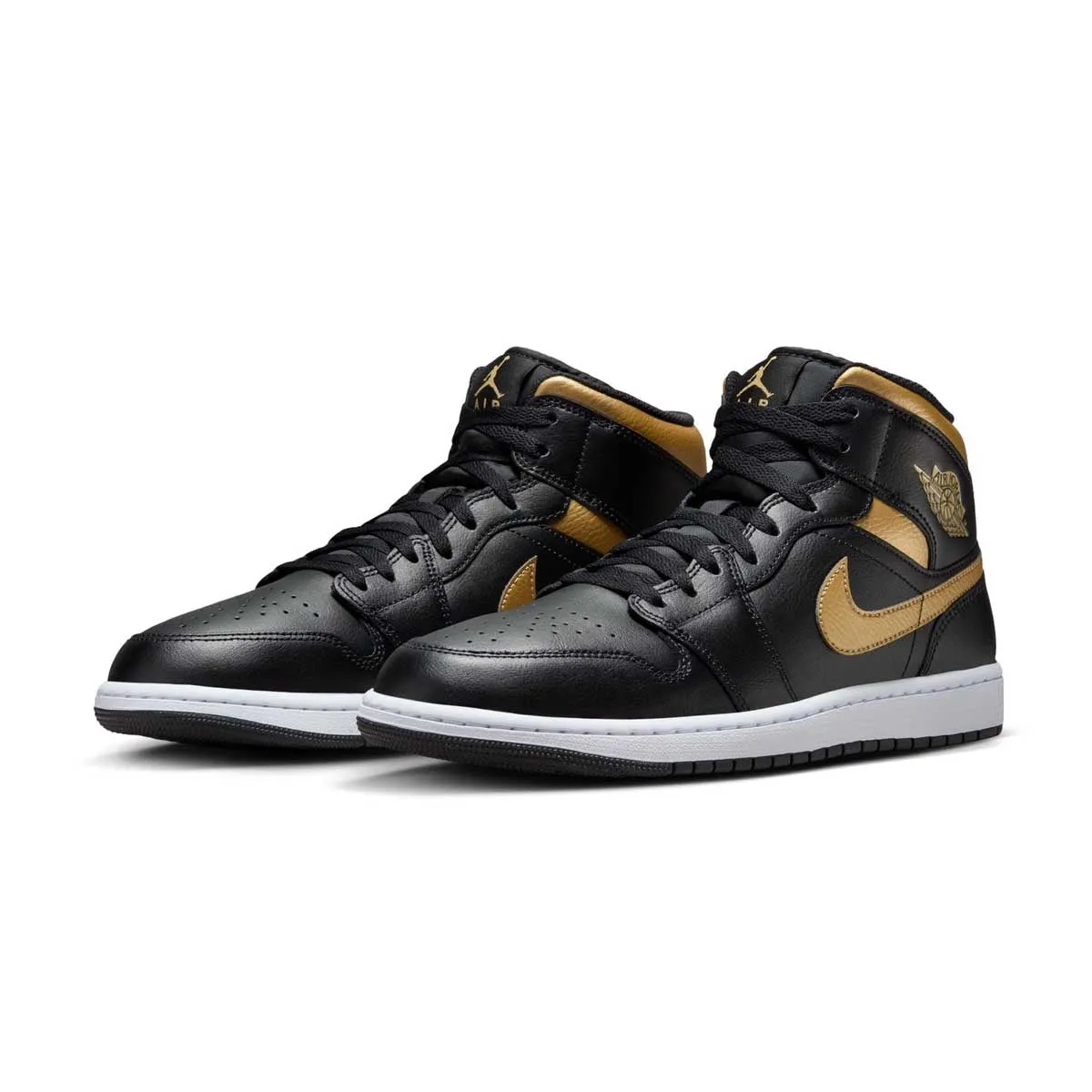 Air Jordan 1 Mid 'Black Metallic Gold'
