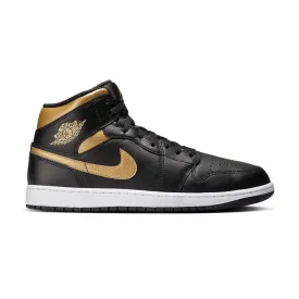 Air Jordan 1 Mid 'Black Metallic Gold'