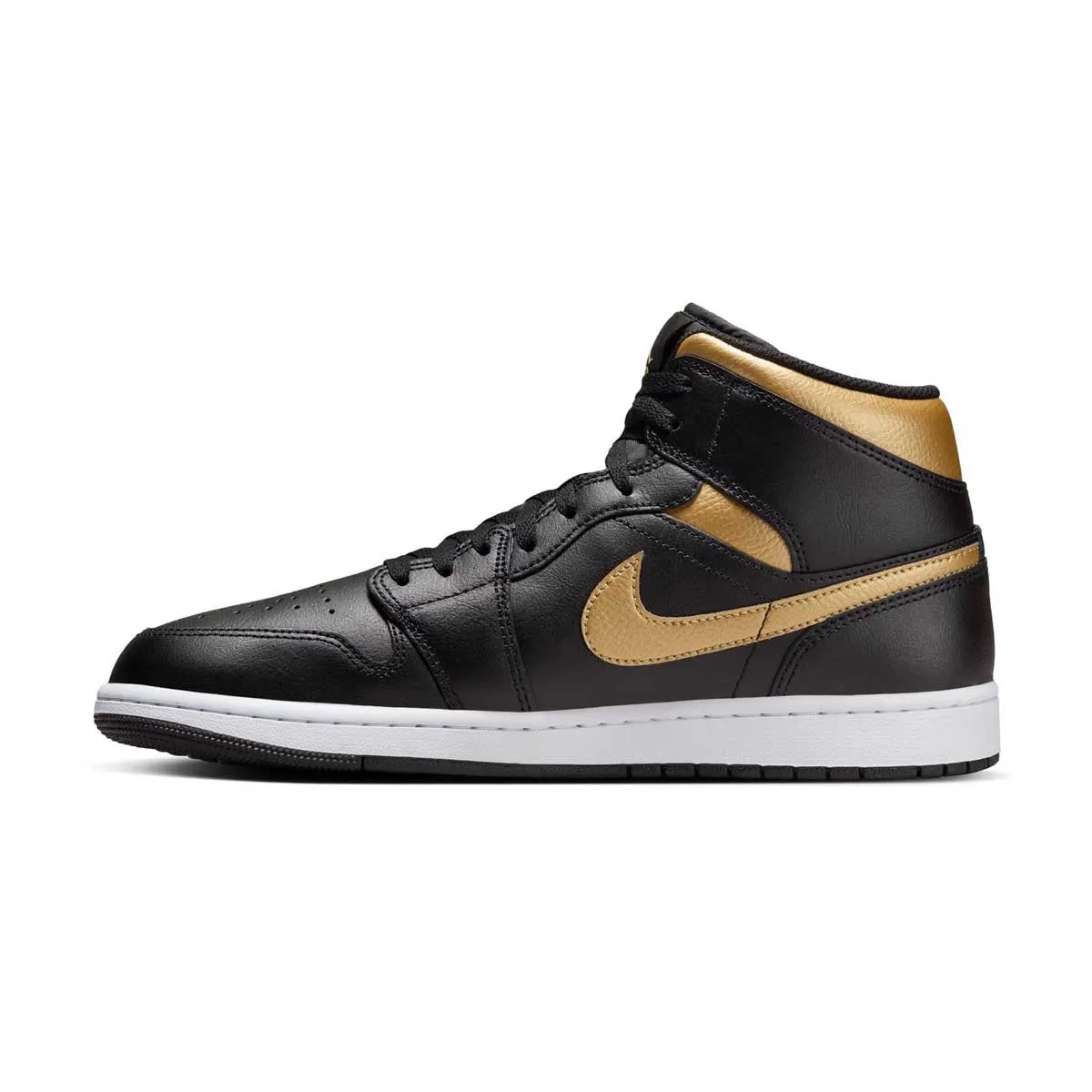 Air Jordan 1 Mid 'Black Metallic Gold'