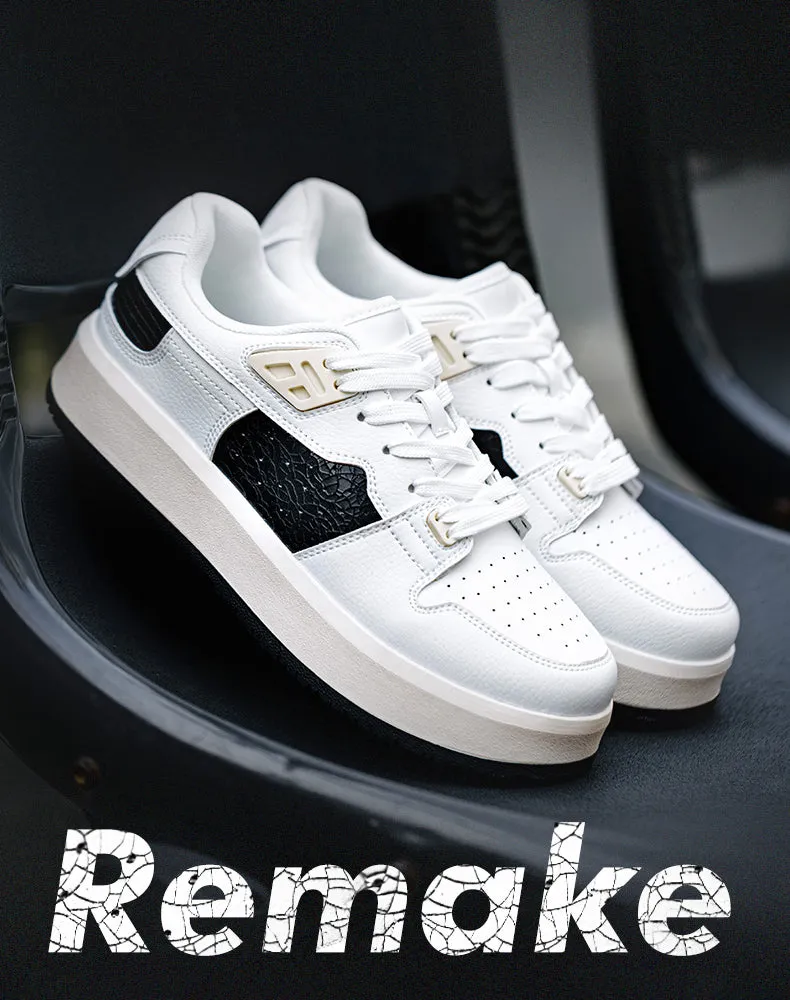 American Black And White Crushed Ice Skateboard Sports Men's Casual Shoes