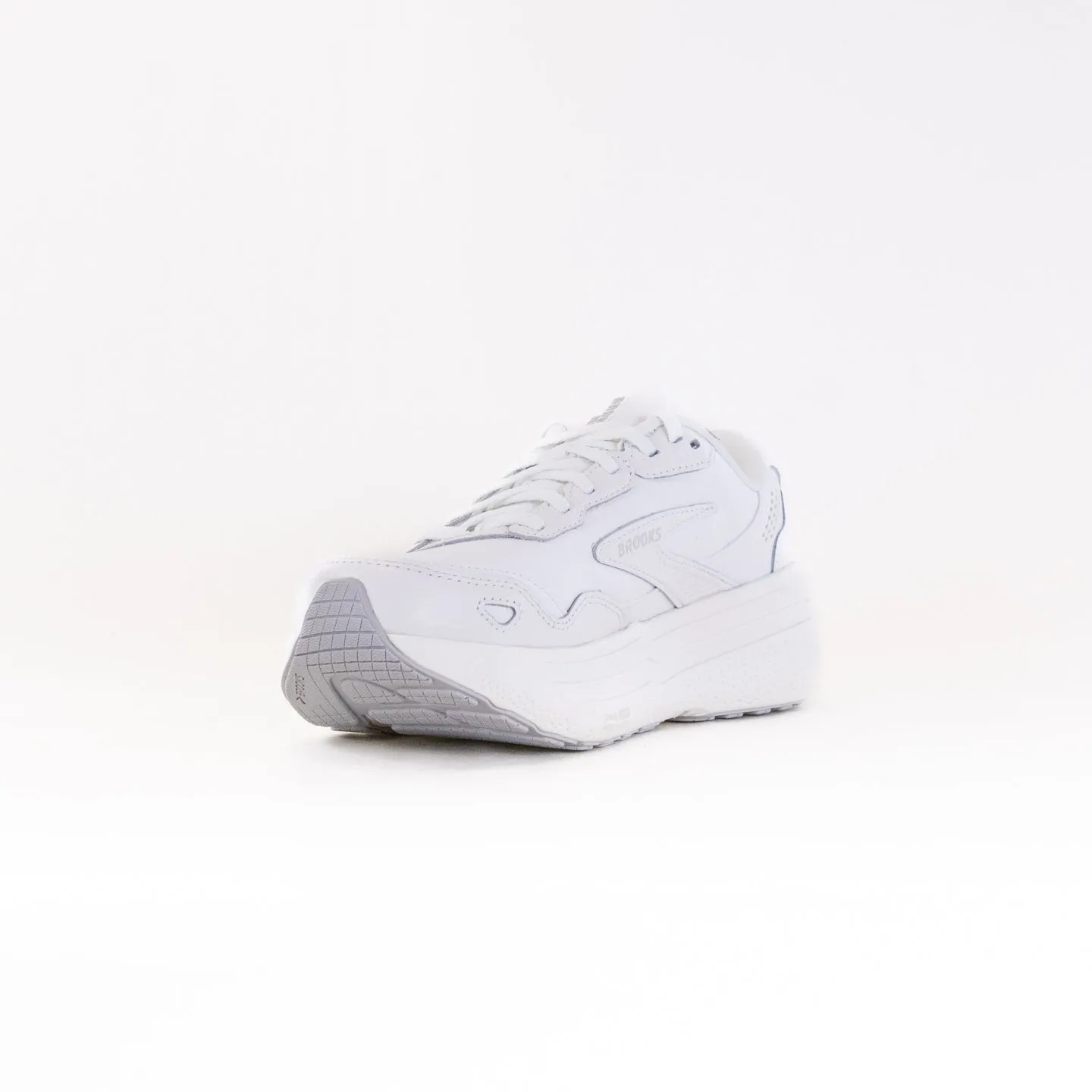 Brooks Ghost Max Leather (Women's) - White/White