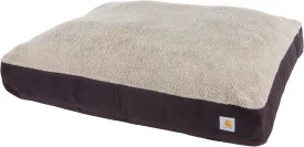 Carhartt Durable Canvas Pet Bed, Water Resistant Firm Duck Dog Bed, Deep Wine (Sherpa Top), Large
