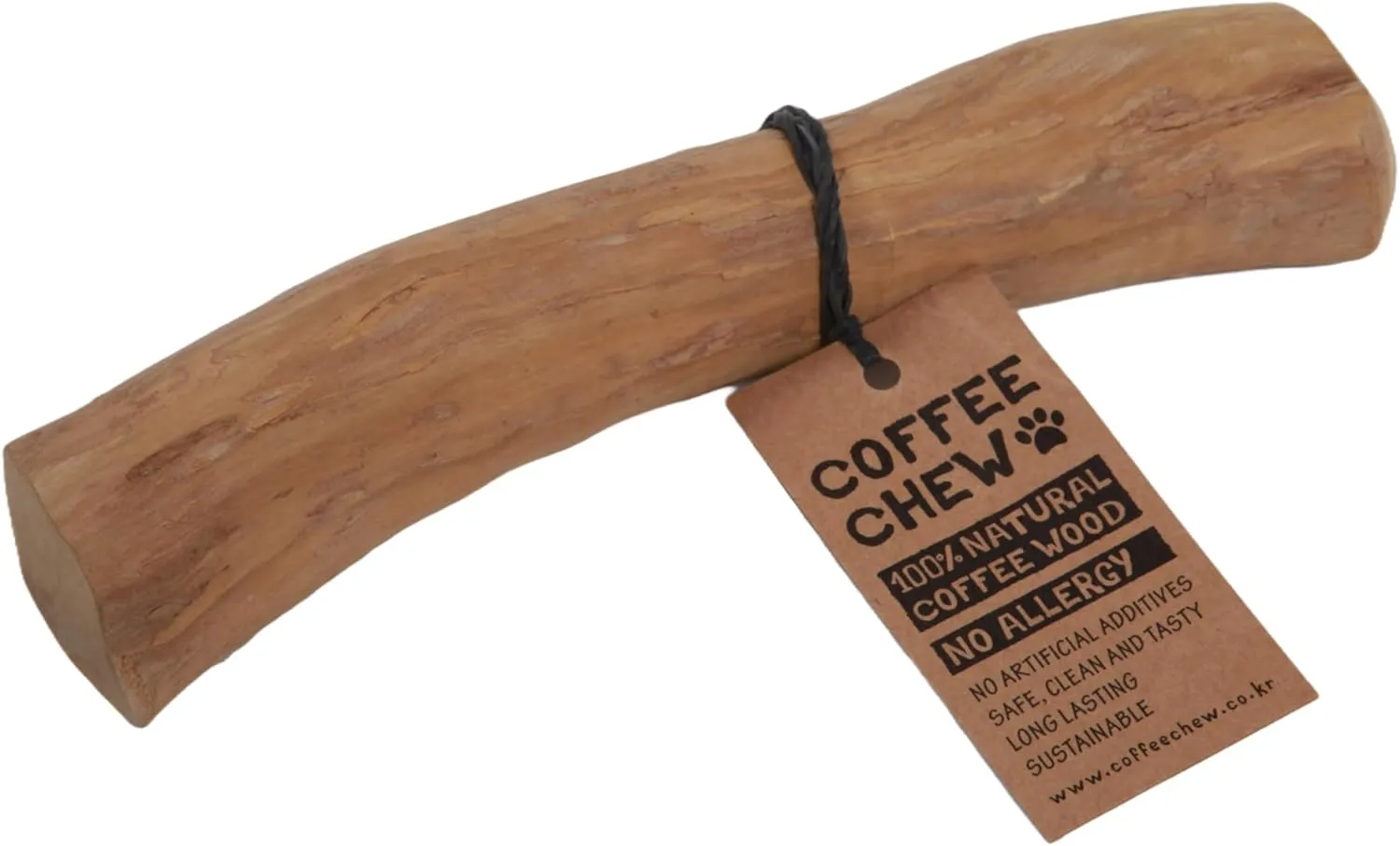 COFFEE CHEW Coffee Wood Dog Chew - 2 Pack Large, Real Coffee Wood Chewable Stick and Durable Dog Toy, 100% Natural and No Chemical Additives, Dental Care and Relieves Stress