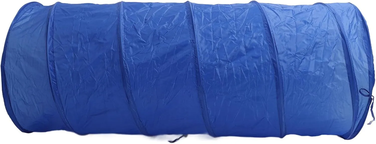 Dog Agility Equipment, Dog Agility Jumps Round Dog Training Tunnel, Folding Dog Agility Training Tunnel, Dog Play Tunnel Tent Agility Training Equipment For Dogs with Tear