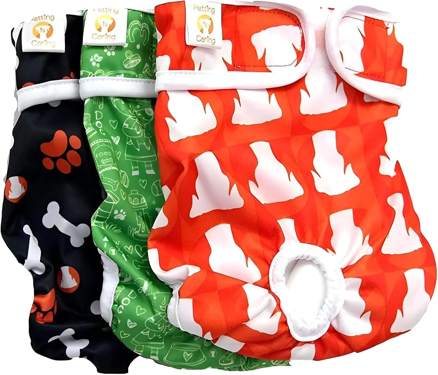 Dog Diapers Washable & Reusable Female and Male Dog Diapers Materials Durable Machine Washable Solution for Pet Incontinence and Long Travels - 3 Pack Set (L, New)