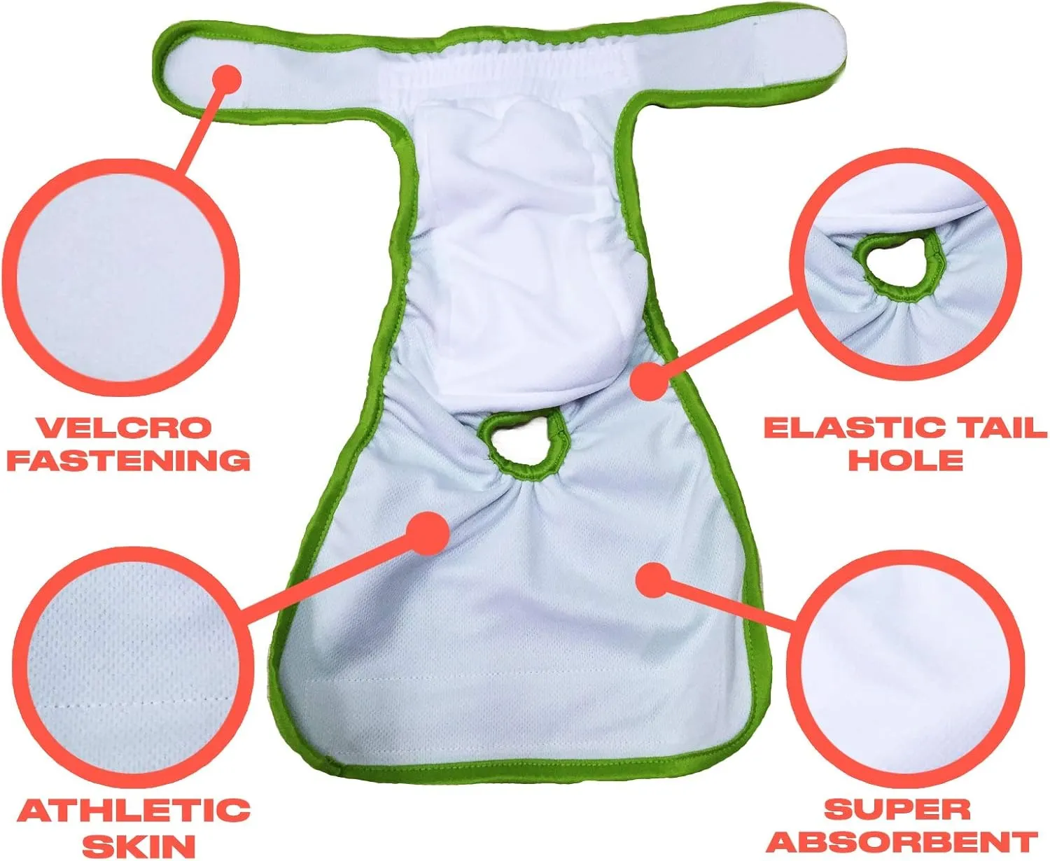 Dog Diapers Washable & Reusable Female and Male Dog Diapers Materials Durable Machine Washable Solution for Pet Incontinence and Long Travels - 3 Pack Set (L, New)