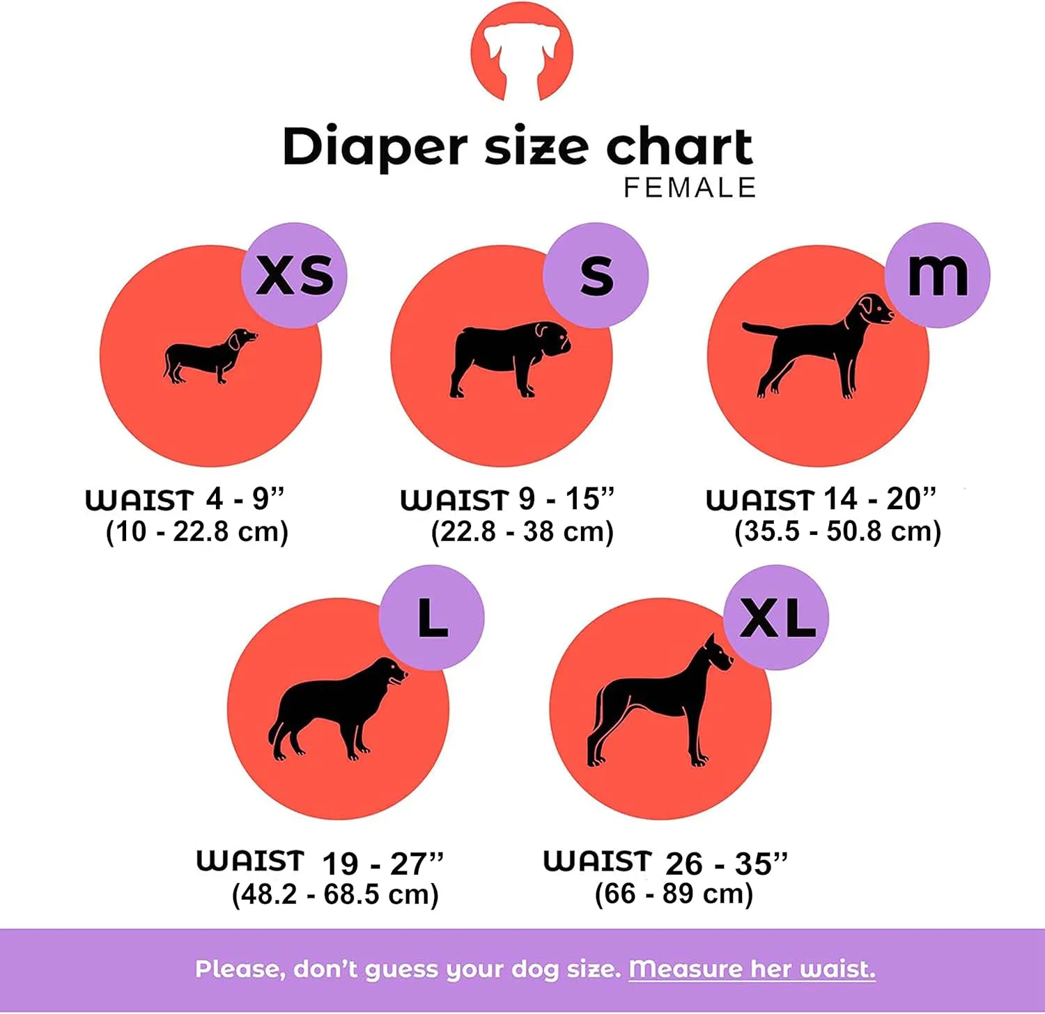 Dog Diapers Washable & Reusable Female and Male Dog Diapers Materials Durable Machine Washable Solution for Pet Incontinence and Long Travels - 3 Pack Set (L, New)