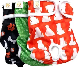 Dog Diapers Washable & Reusable Female and Male Dog Diapers Materials Durable Machine Washable Solution for Pet Incontinence and Long Travels - 3 Pack Set (L, New)