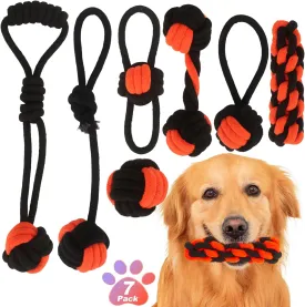 Dog Rope Toys (Black 7 Pack, for Small Dog)