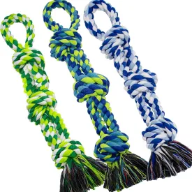Dog Rope Toys for Large and Medium Aggressive Chewers, 3 Pack Heavy Duty Rope Toy for Large Breed, Indestructible Chew Toys, Tug of War Dog Toy, 100% Cotton Teeth Cleaning