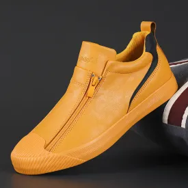 Double Zipper Casual Men Board Shoes - GlamzLife