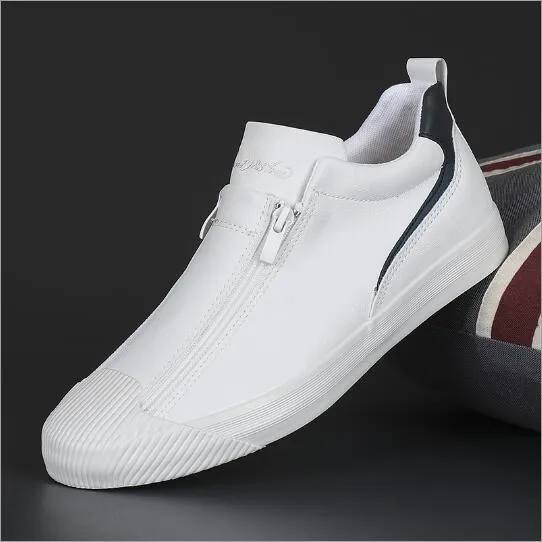 Double Zipper Casual Men Board Shoes - GlamzLife