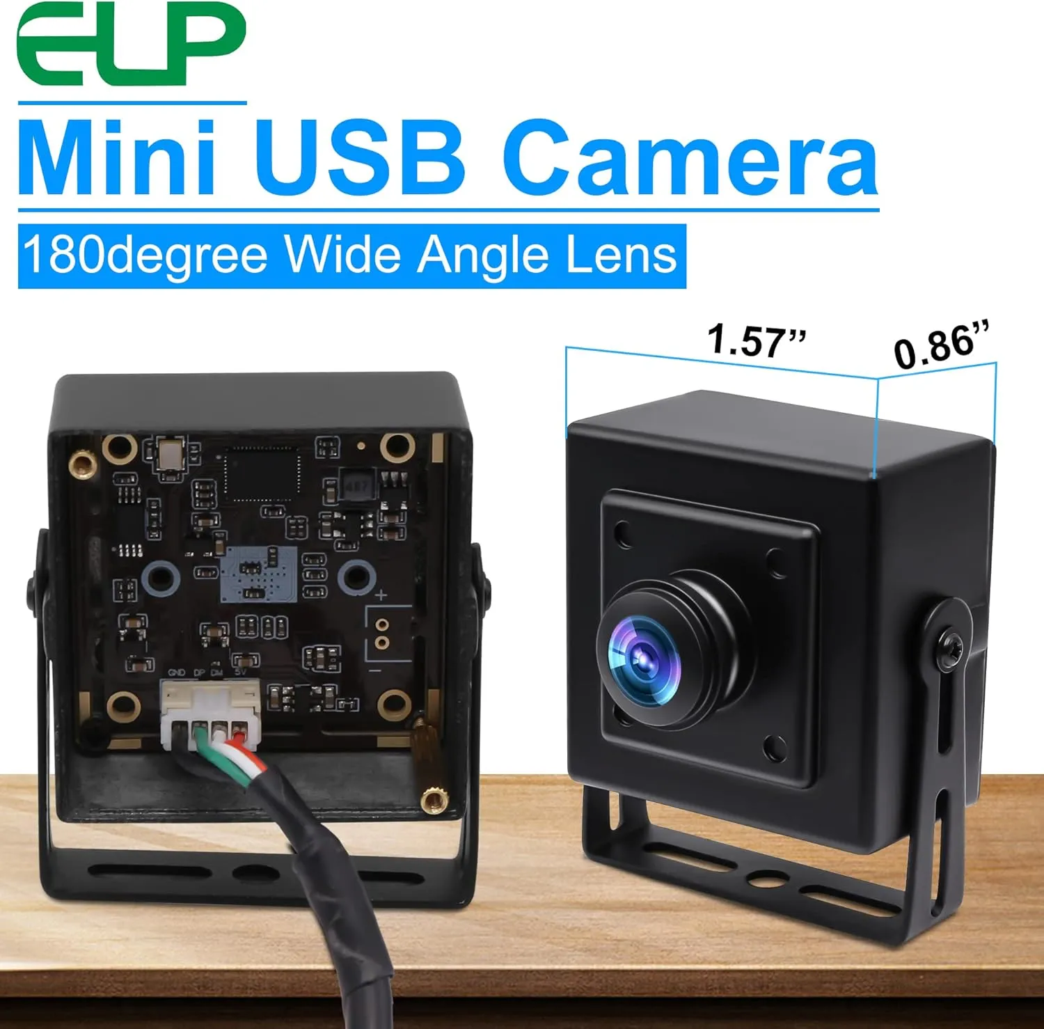 ELP Sony IMX323 Sensor Mini Wide Angle USB Camera with 180degree Fisheye Lens HD 1080P 0.01Lux Low Light PC Camera UVC H.264 USB2.0 Embedded Webcam for Computer, Laptop,Raspberry Pi