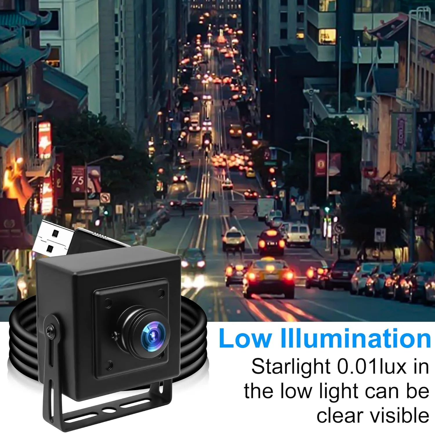 ELP Sony IMX323 Sensor Mini Wide Angle USB Camera with 180degree Fisheye Lens HD 1080P 0.01Lux Low Light PC Camera UVC H.264 USB2.0 Embedded Webcam for Computer, Laptop,Raspberry Pi