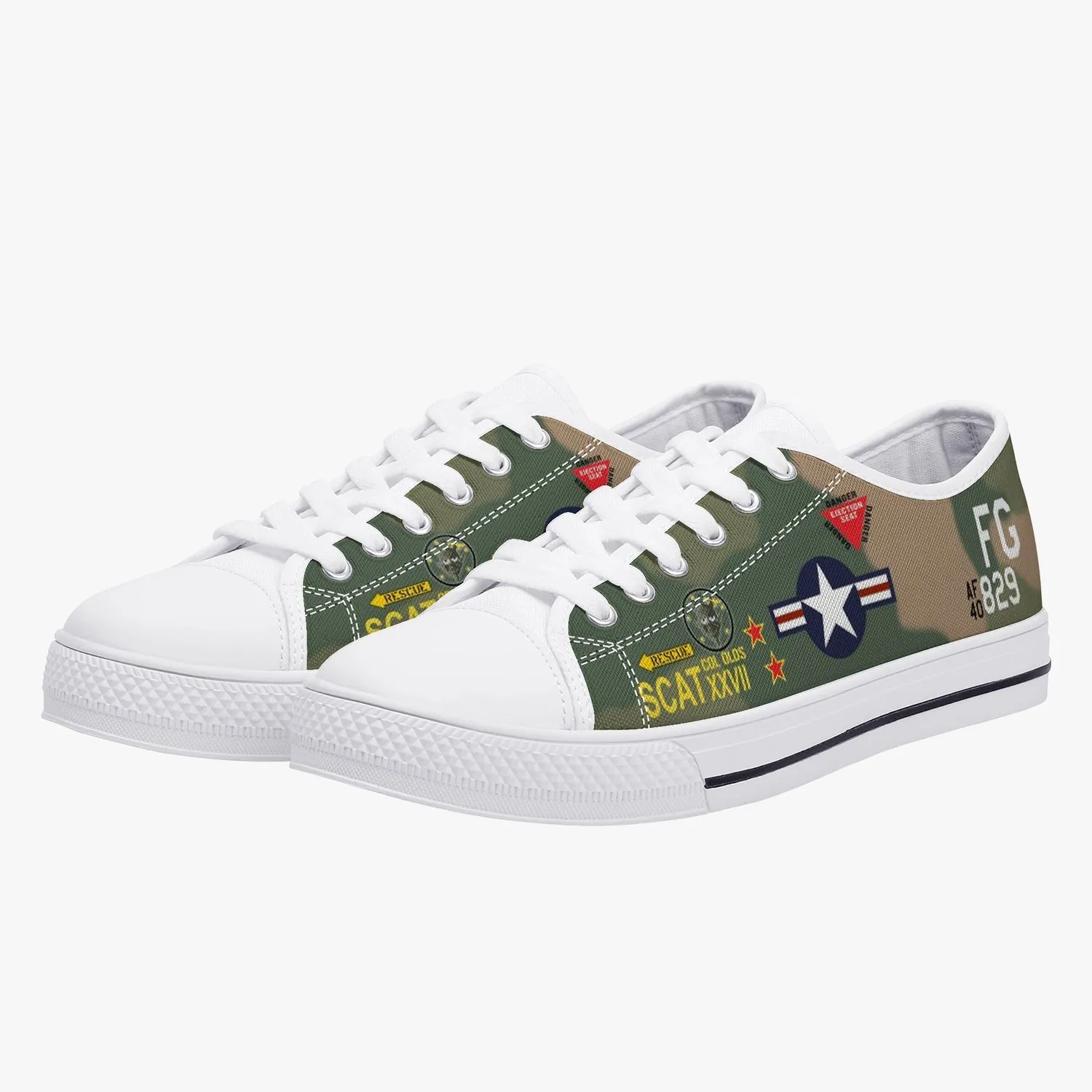 F-4 Phantom "SCAT XXVII" Low Top Canvas Shoes