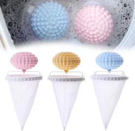 Floating Hair Filtering Mesh Removal, Upgrade 2025 Lint Catcher for Washing Machine Wool Device, Reusable Washing Machine Hair Filter, Cleaning Mesh Bag Dog Cat Hair Remover for Laundry (3*Mix)