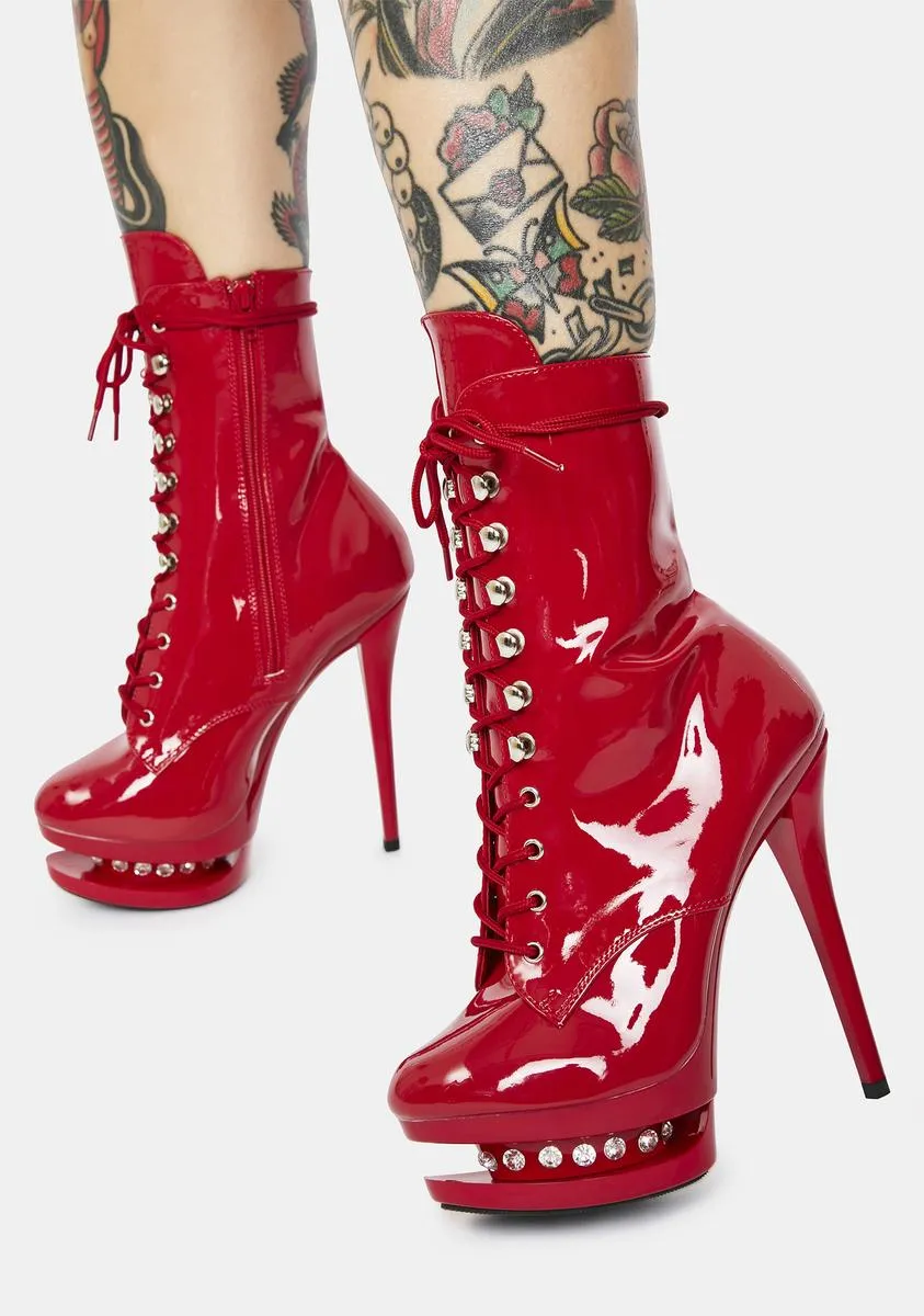 Hot Check Me Out Platform Heels