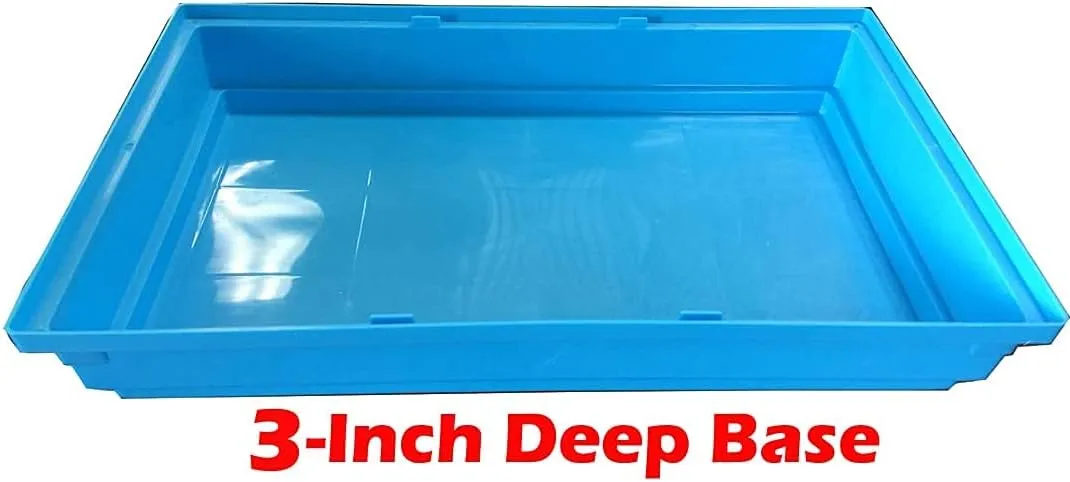 Large Multi-Level Twin Tower with Crossing Level Tube Syrian Hamster Habitat Rodent Gerbil Mouse Mice Rat Wire Animal Critters Cage (21 x 14 x 23 H inches, Blue)