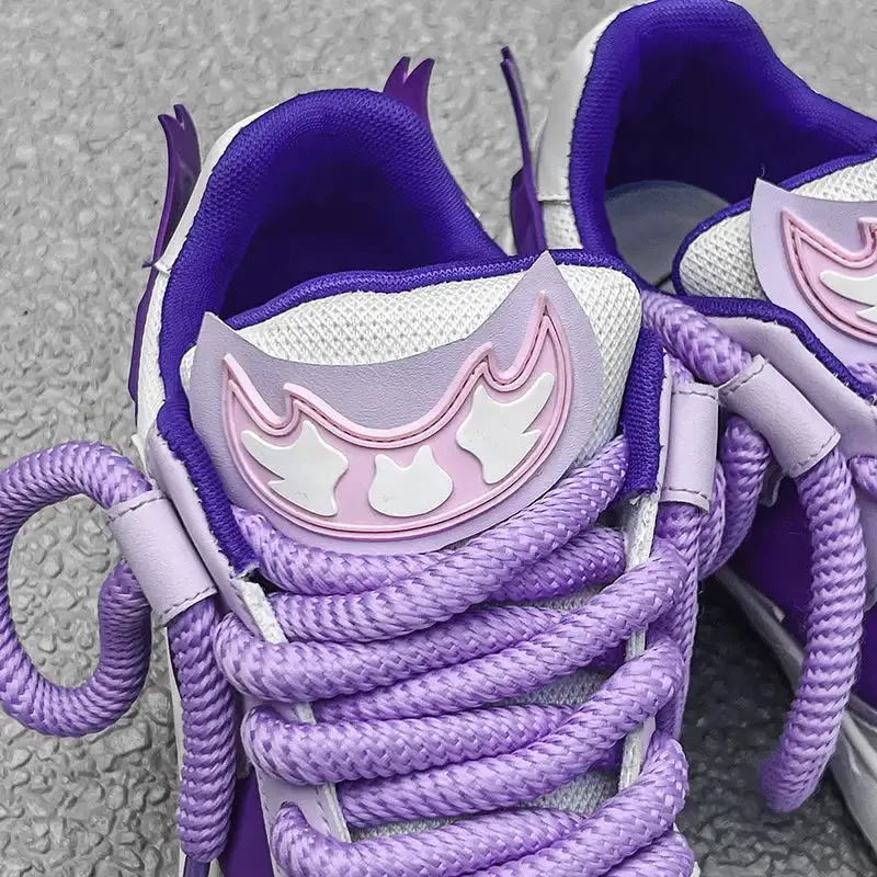 Lighting Skateboard Platform Thick Lace Sneakers