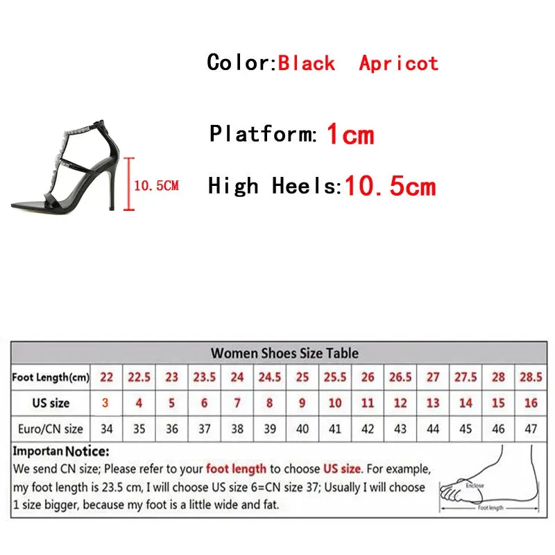 Liyke sexy Reiß verschluss Abdeckung Riemen Frauen 10,5 cm Stiletto Sandalen Mode Strass Schmal band Designer High Heels Hochzeit Bankett Schuh