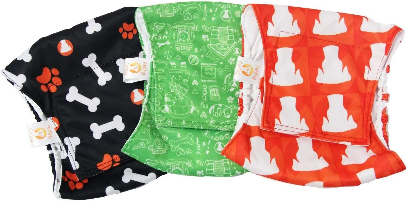Male Dog Wraps Washable & Reusable Belly Band Diapers Materials Durable Machine Washable Doggie Pee Puppy Pads Diaper Trainer Potty - 3 Pack Set