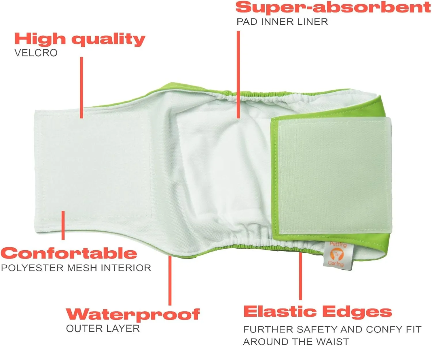 Male Dog Wraps Washable & Reusable Belly Band Diapers Materials Durable Machine Washable Doggie Pee Puppy Pads Diaper Trainer Potty - 3 Pack Set
