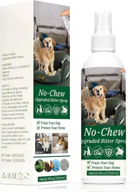 No Chew Spray for Dogs, Bitter Apple Spray for Dogs Stop Chewing Licking of Furniture, Shoes, Bandages, Dog Training & Behavior Aids Spray, Indoor & Outdoor Use