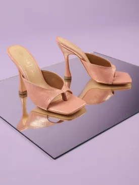 Nude Pink PU High Heel Stiletto Mules (TC-RLST25-NUD)