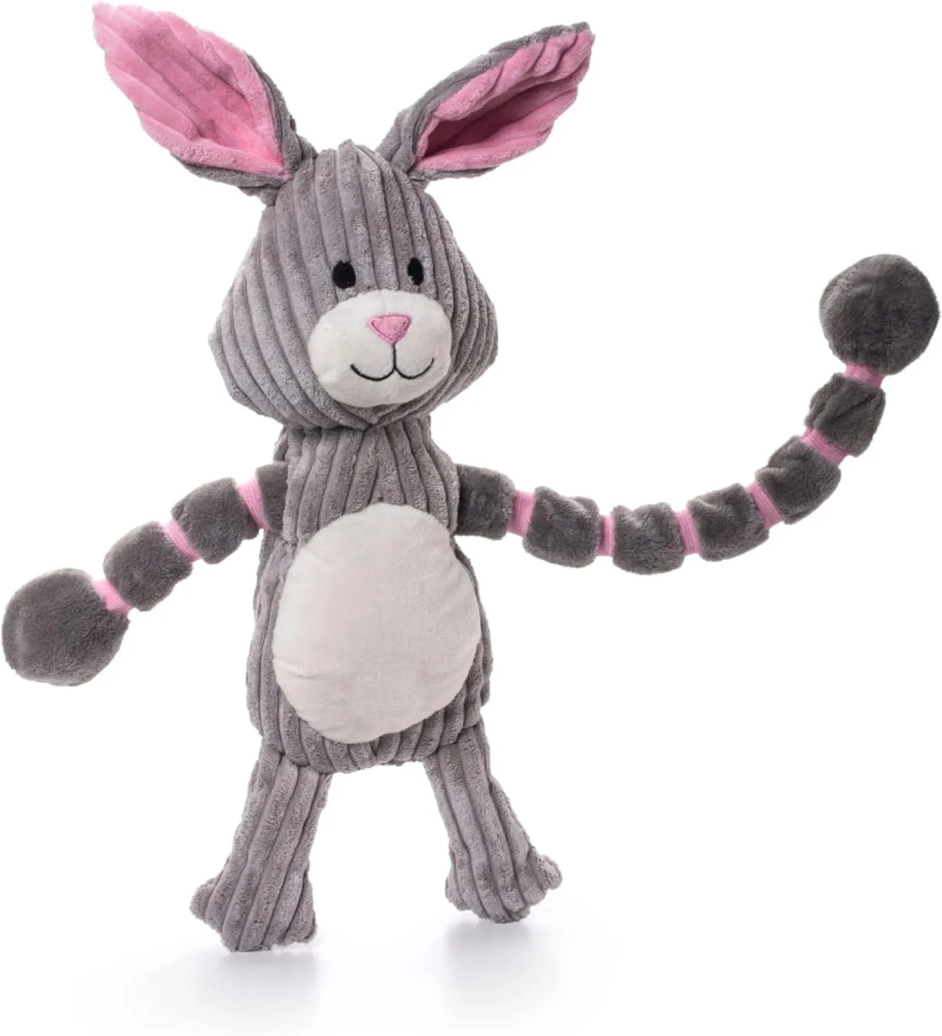 Outward Hound Thunda Tugga Bunny Plush & Squeaky Dog Tug Toy