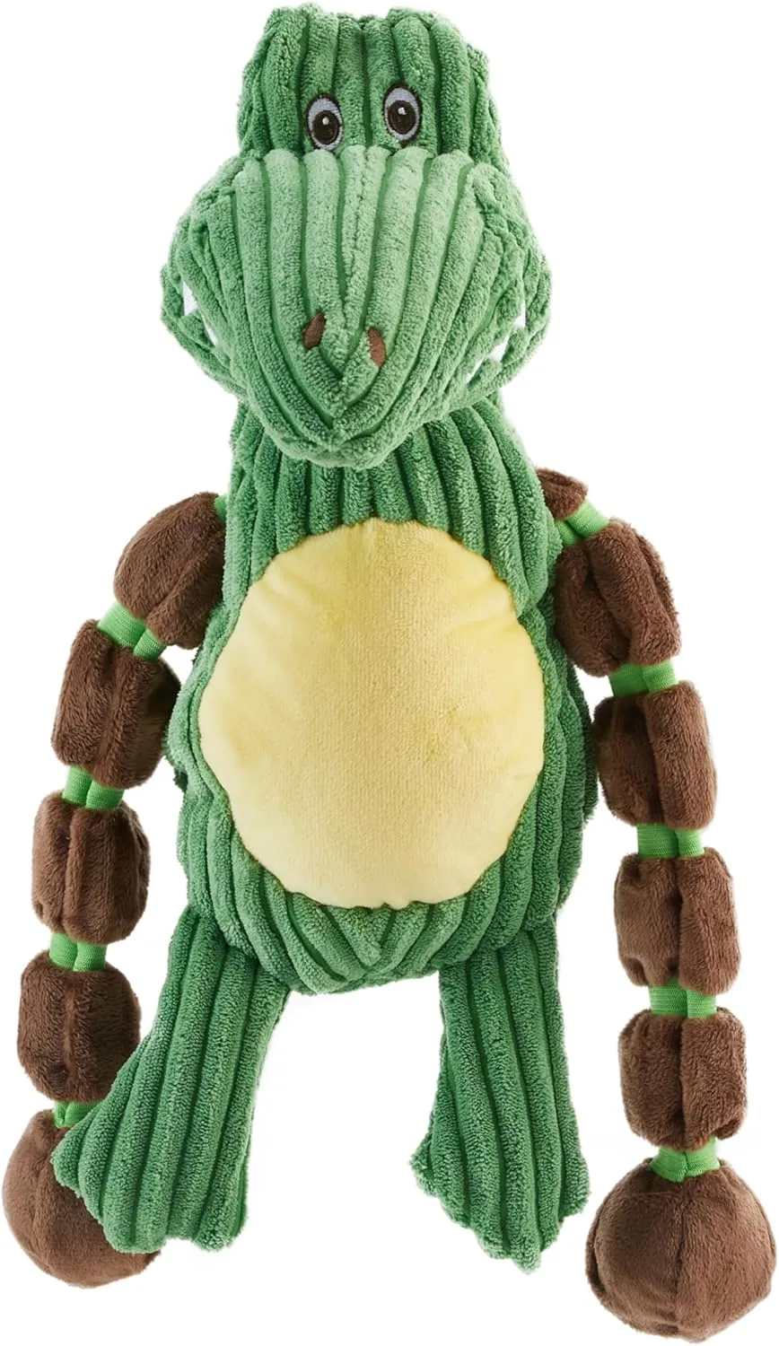 Outward Hound Thunda Tugga Gator Plush Squeaky Dog Tug Toy