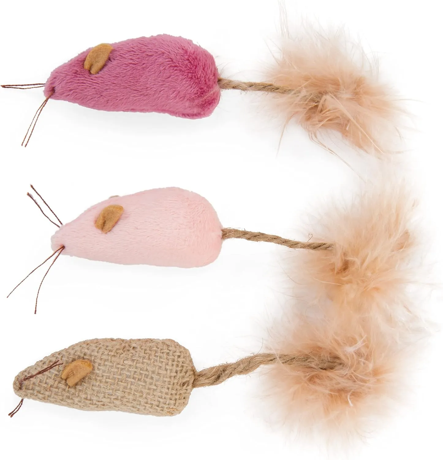 Petlinks (3 Count) 3 Blind Mice Catnip Cat Toys - Randomly Selected Color, 3 Count