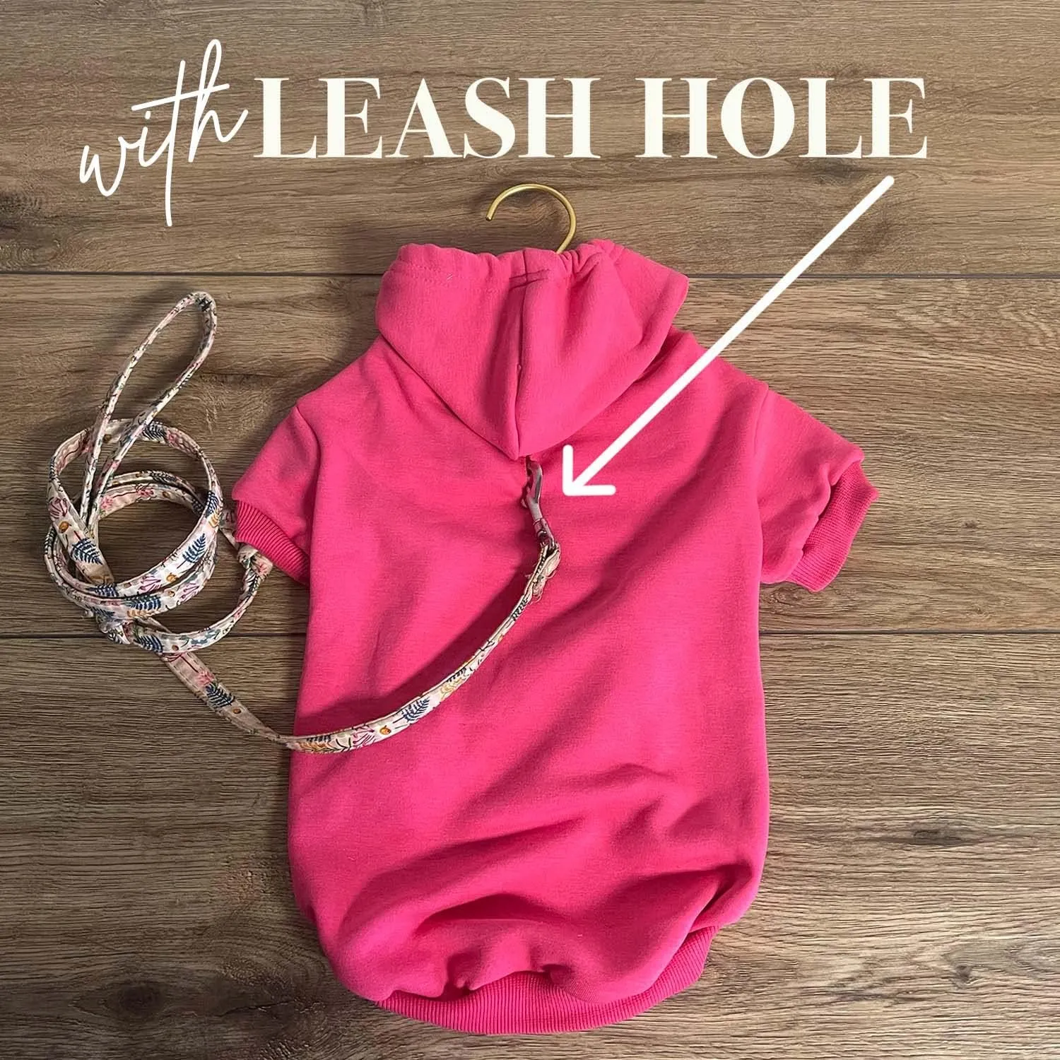 Real Heroes Wear Scrubs Dog Hoodie Fleece Lined Pullover Sweatshirt with Leash Hole (Red, Medium 1014)