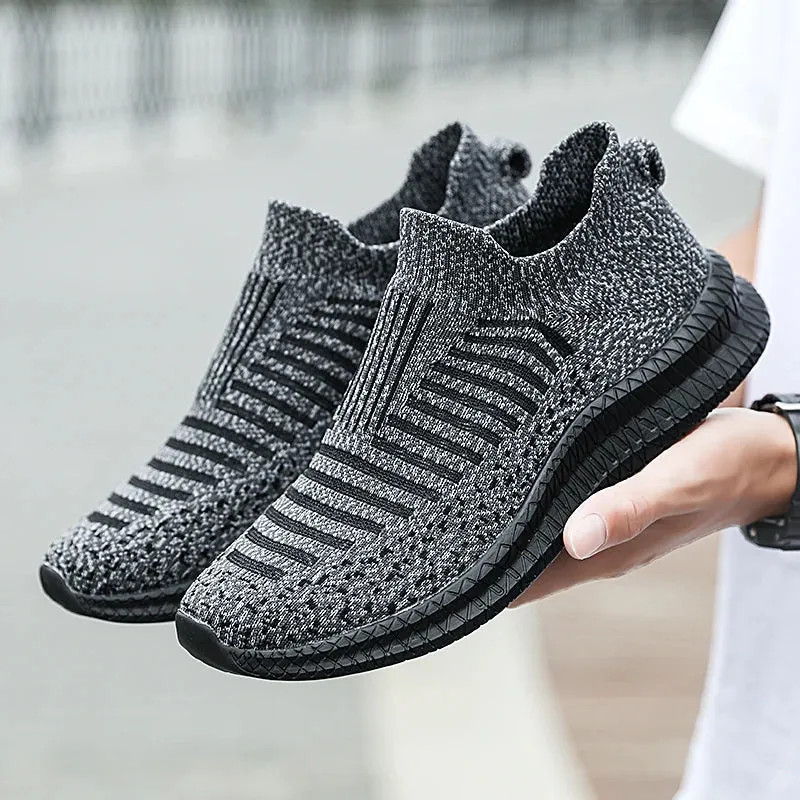 Slip-on Breathable Laceless Lightweight Anti-slip Walking Shoes