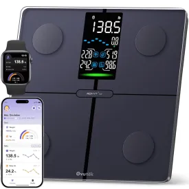 Smart Scale for Body Weight, Professional Bathroom Digital Scale with BMI, Body Fat, Muscle Mass, Most Accurate to 0.05lb, Large Display High Accurate Body Composition Machine with Fitness App