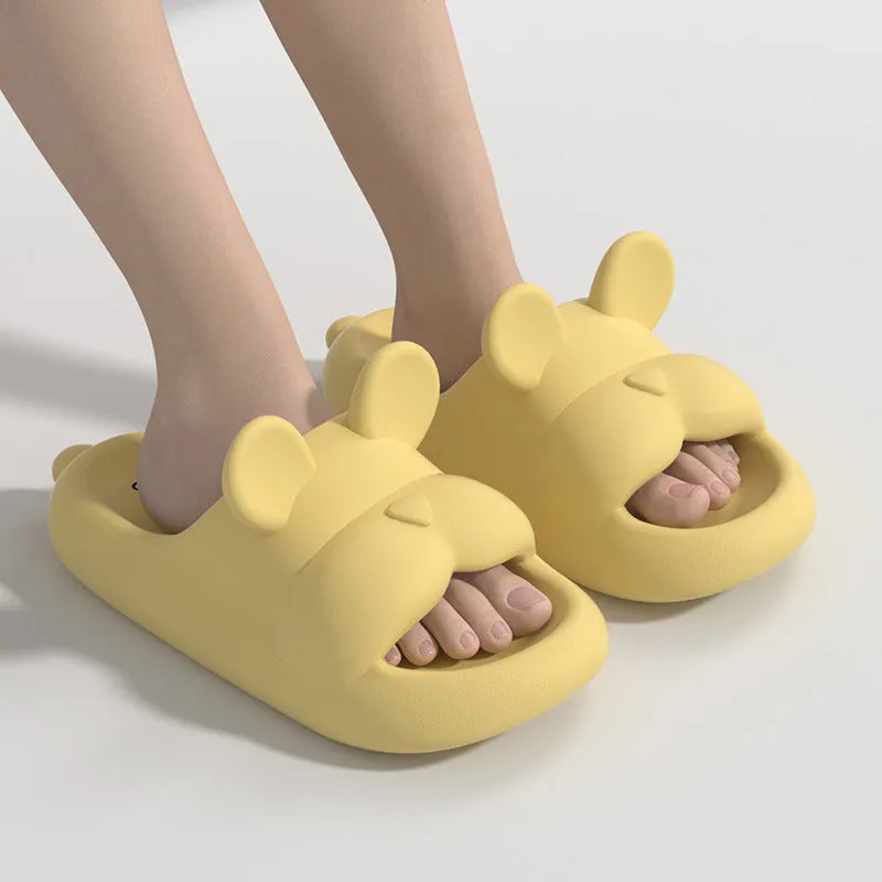 SunPaws Frenchie Style Women's Summer Slippers