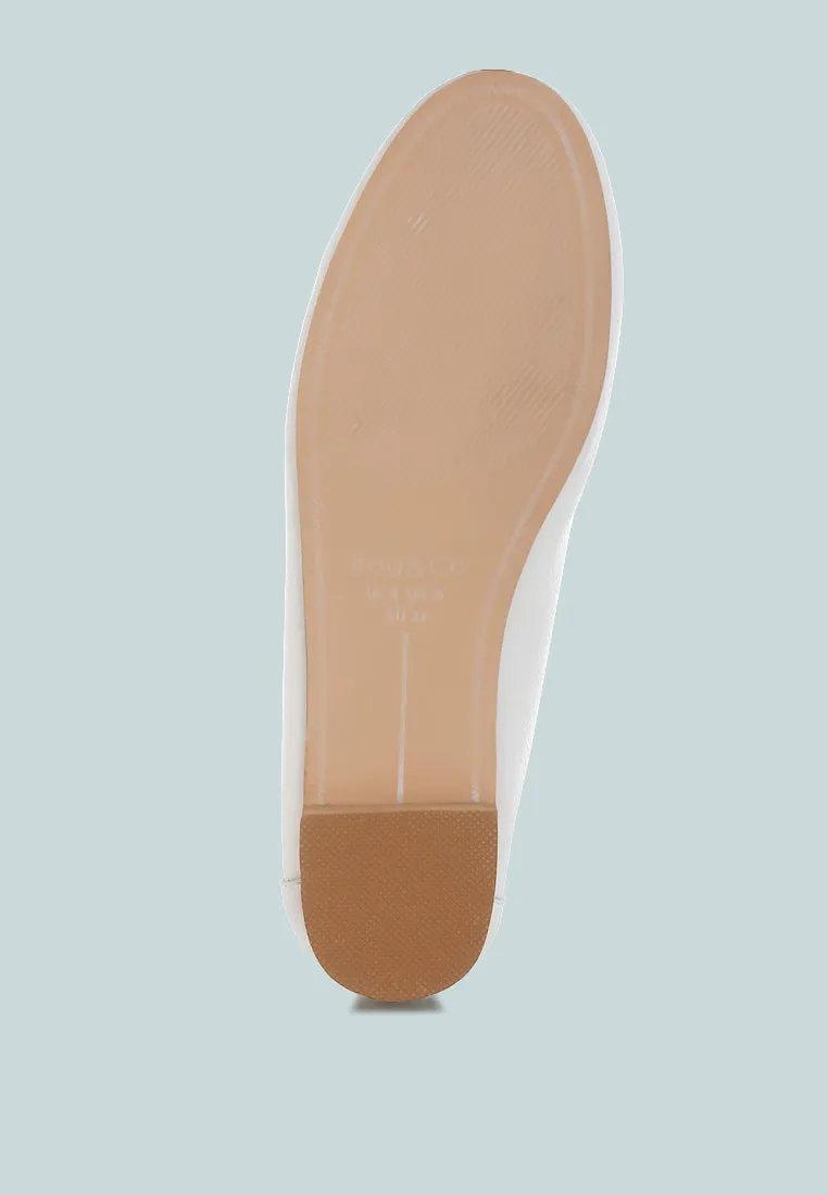 Taranis Monochromatic Horsebit Real Leather Loafers