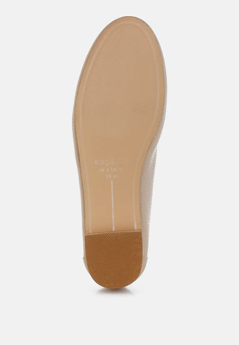 Taranis Monochromatic Horsebit Real Leather Loafers