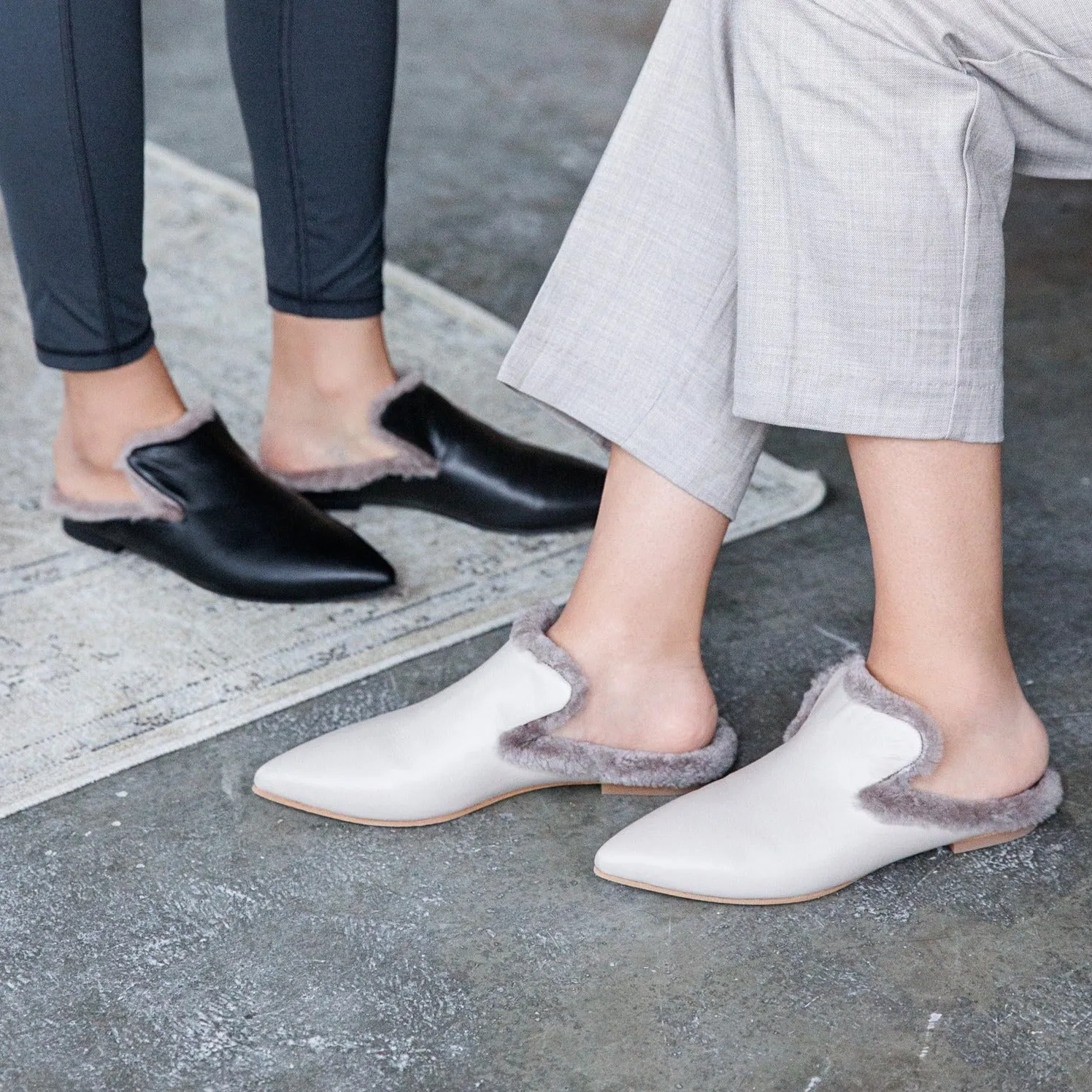 Tia black mule