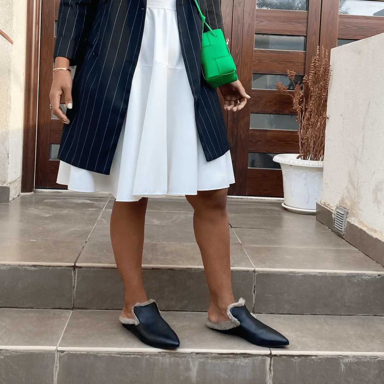 Tia black mule