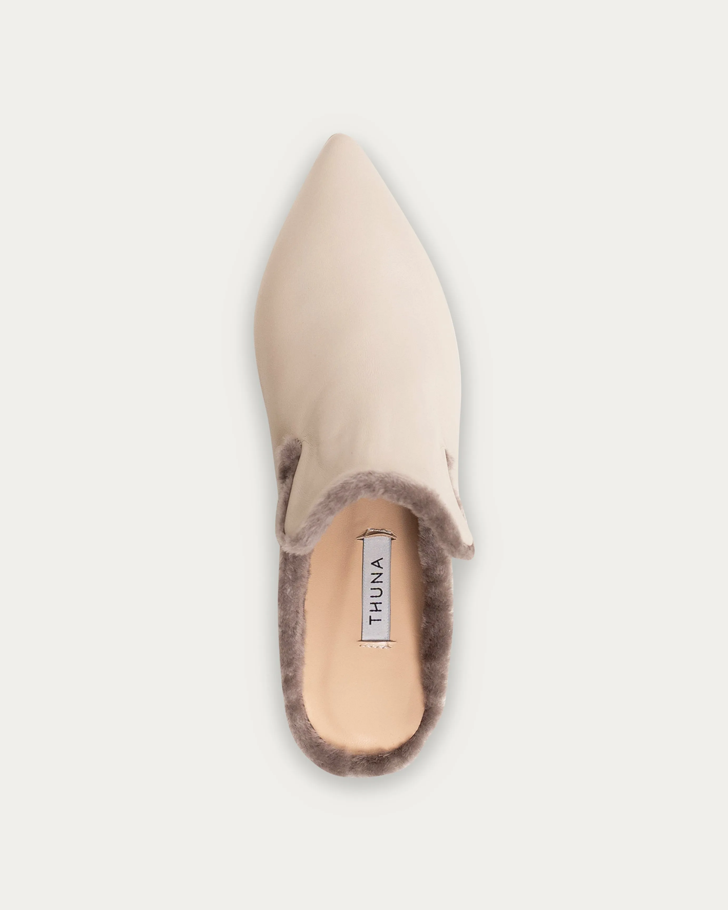 Tia grey mule