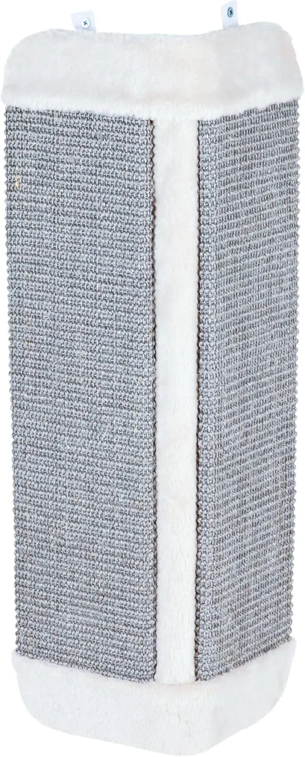 TRIXIE Wall Mount Scratching Board for Healthy Clawing, Vertical Scratching Pad for Corners, Space-Saving Cat Scratcher, Gray