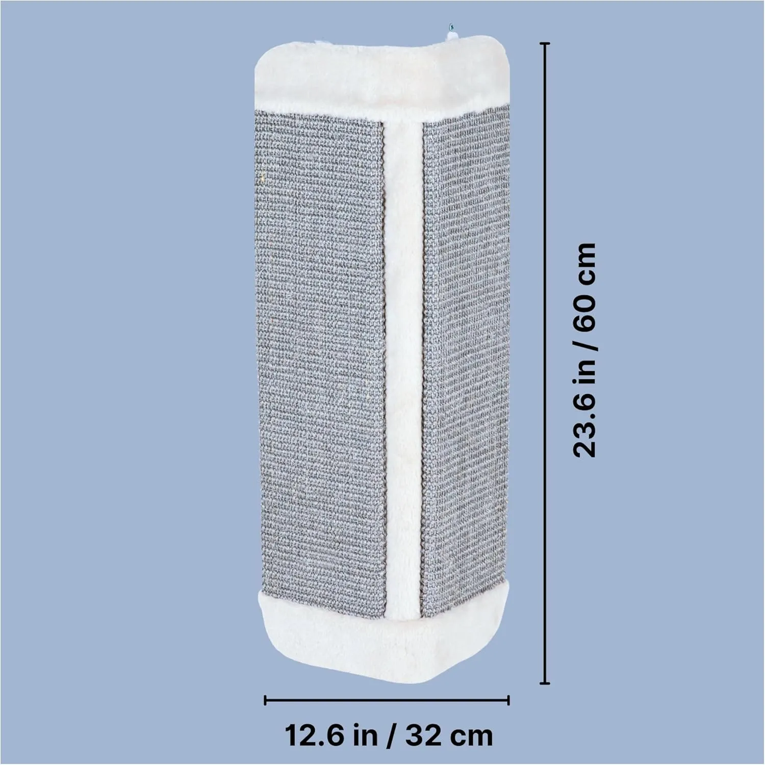 TRIXIE Wall Mount Scratching Board for Healthy Clawing, Vertical Scratching Pad for Corners, Space-Saving Cat Scratcher, Gray