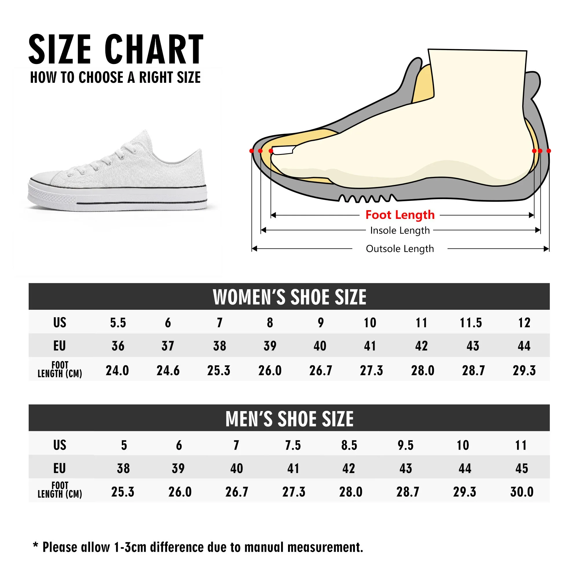 Yuzu Sakura Classic Low Top Canvas Shoes