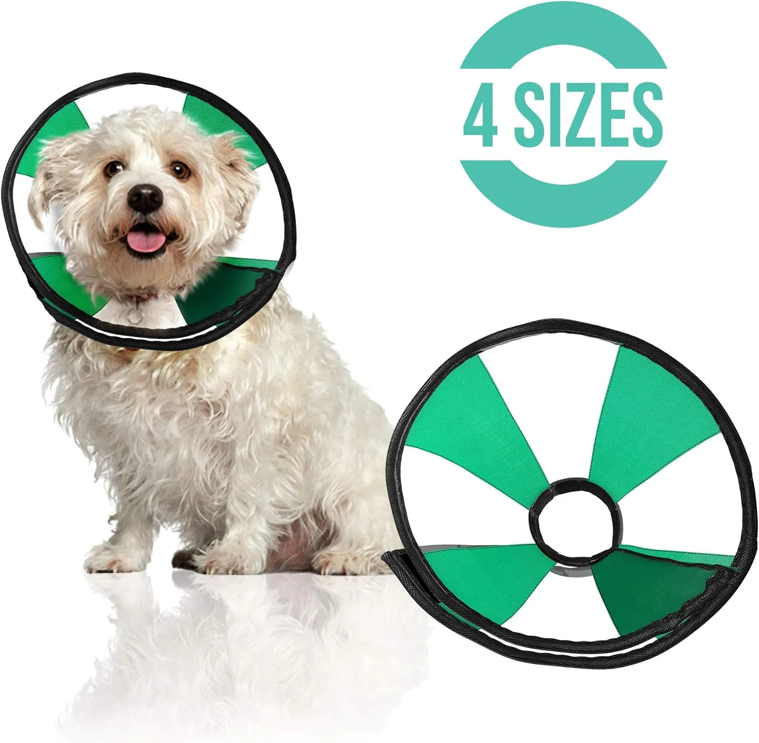 ZenPet ProCone Teal Pet E-Collar for Dogs and Cats - Comfortable Soft Recovery Collar is Adjustable for a Secure and Custom Fit - Easy for Pets to Eat and Drink - Works with Your Pet's Collar (Small)